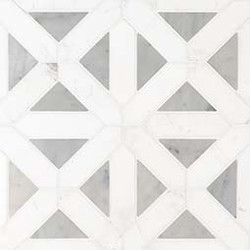 MSI Bianco Dolomite Geometrica Marble Polished Mosaic SMOT-BIANDOL-GEOP